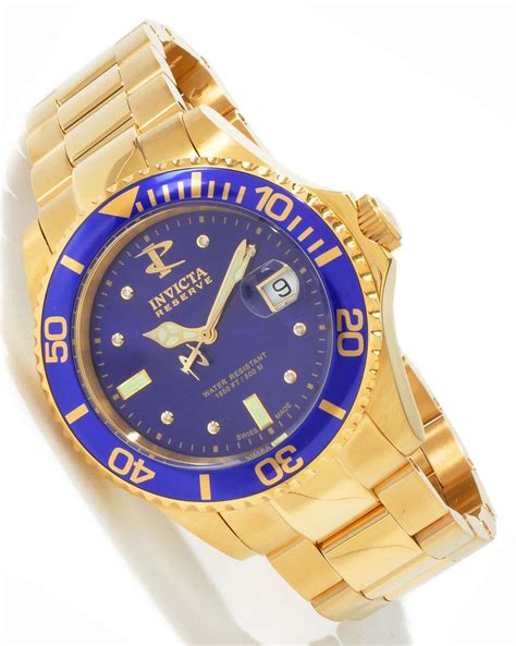 blue face gold watch fake|gold watch blue face men.